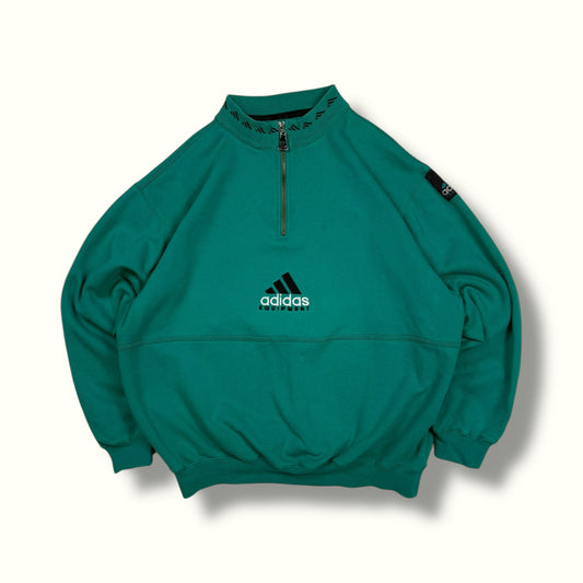 Vintage 90s Adidas equipment quarter zip sweatshirt (XL)