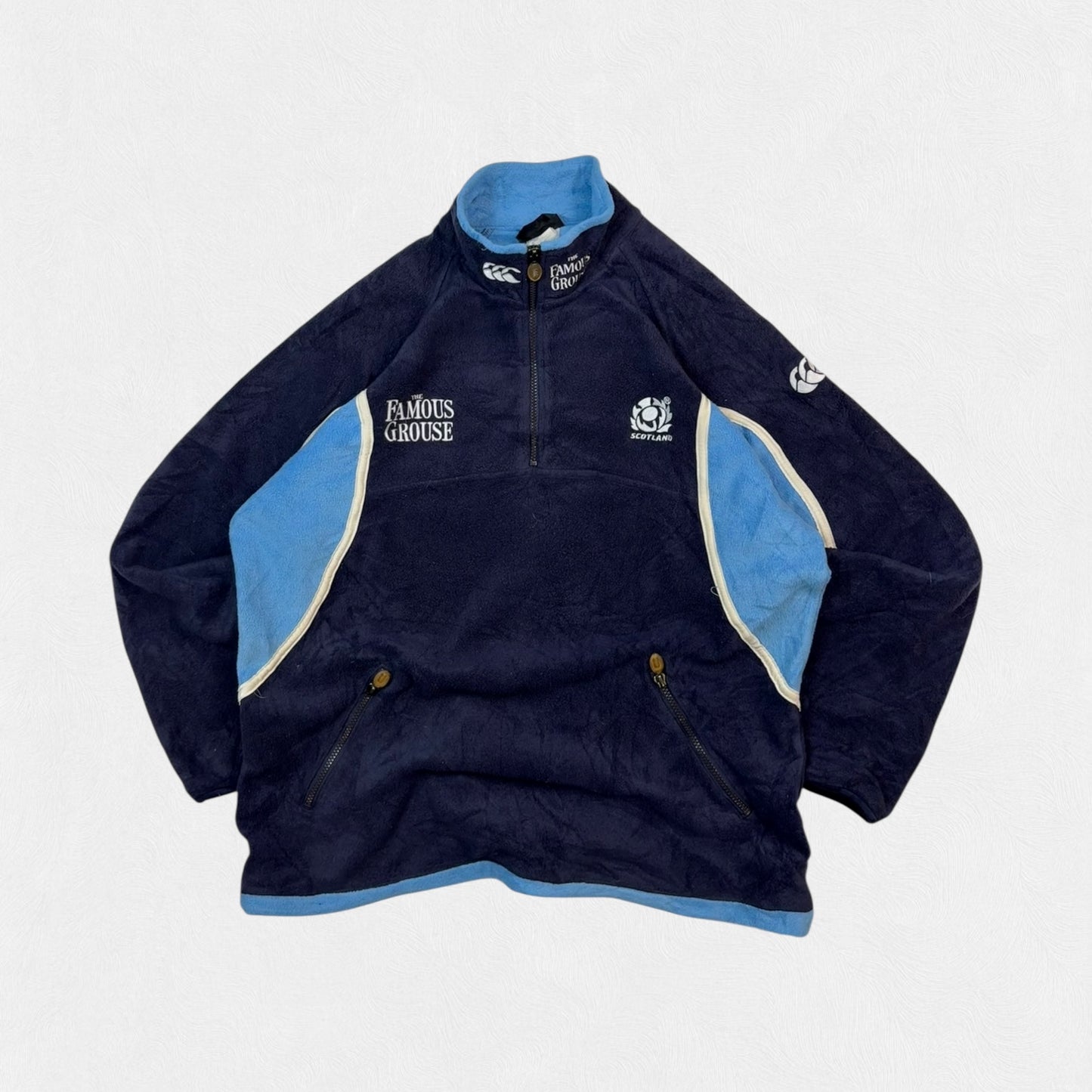 Vintage Scotland 2001/02 Canterbury rugby quarter zip fleece (L)