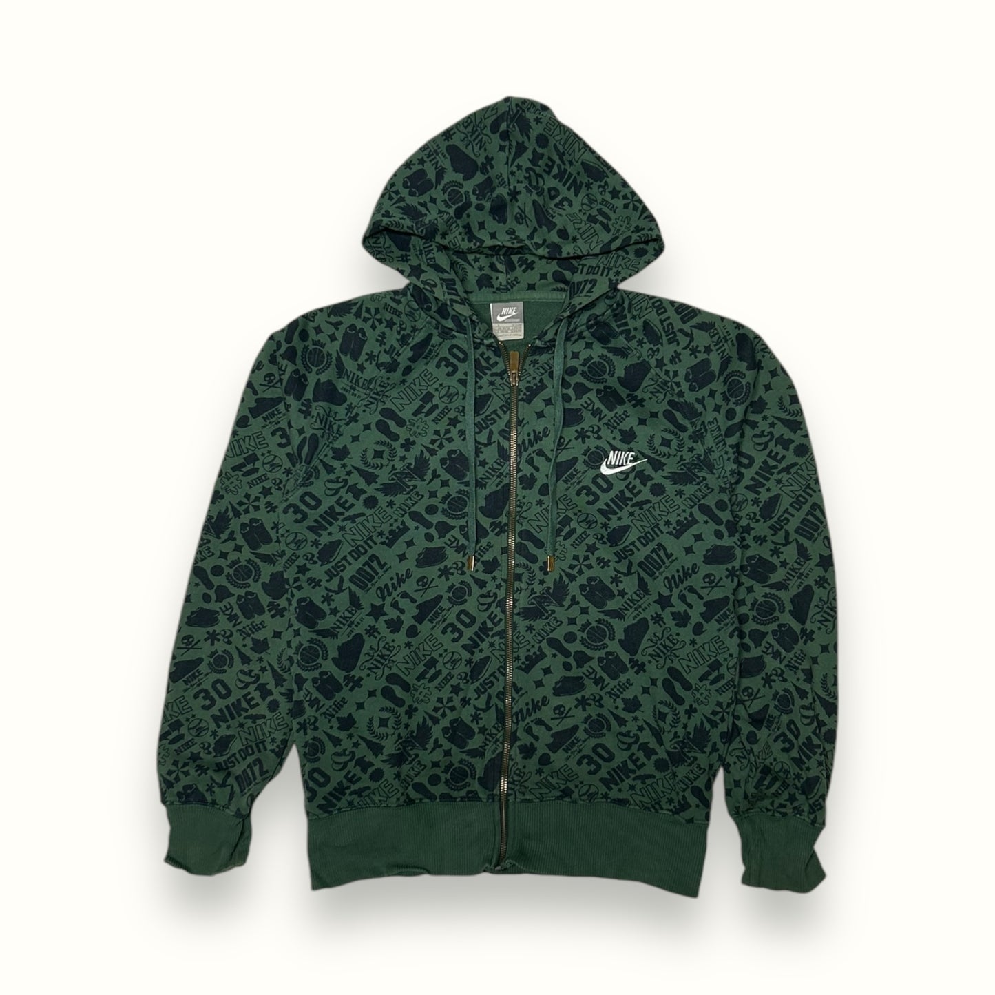 Vintage Nike all over print zip up hoodie (S)