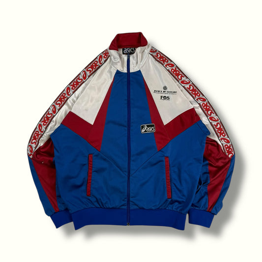 Vintage 90s Asics colour block track jacket (L)