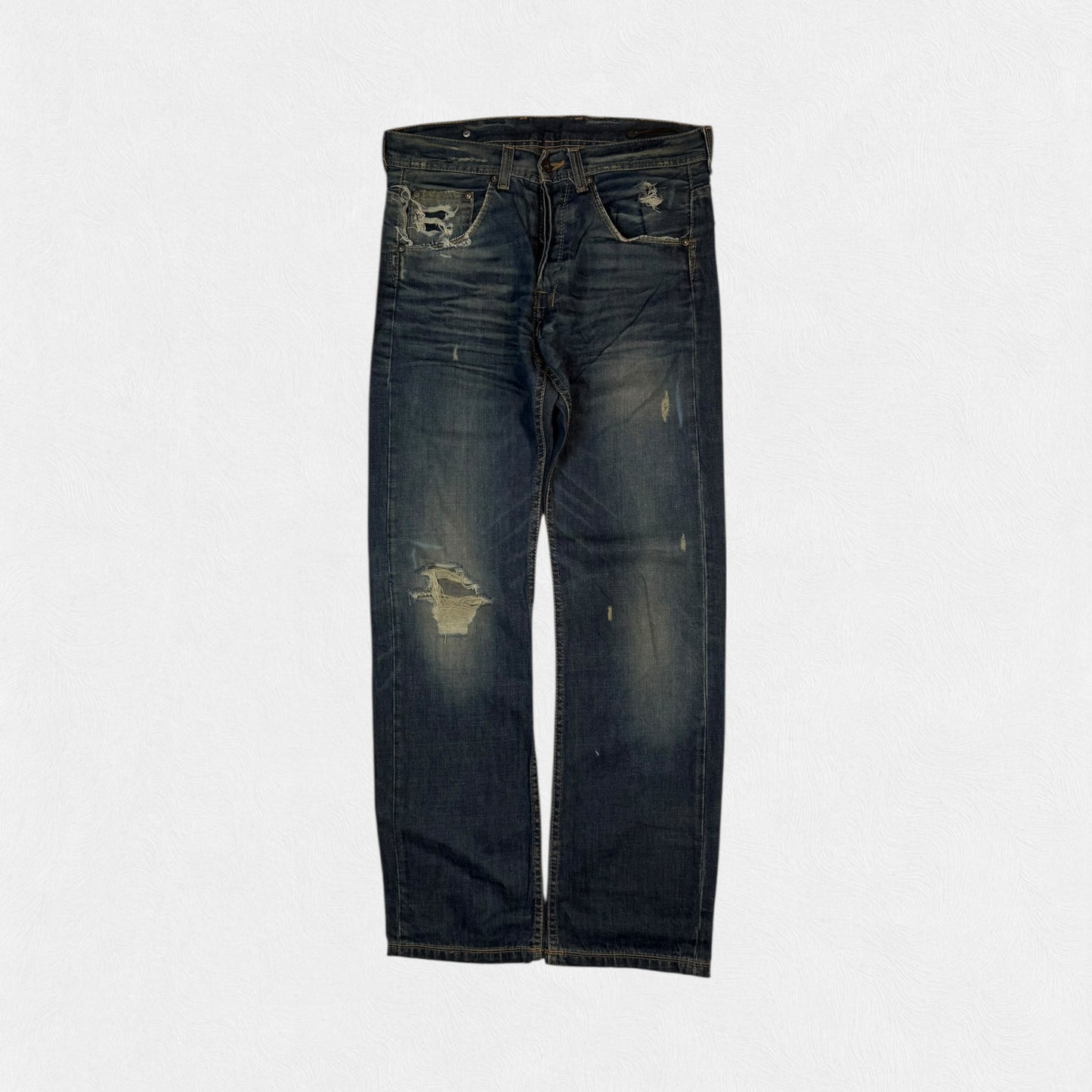 Vintage Y2K Skull embroidered jeans (W34)