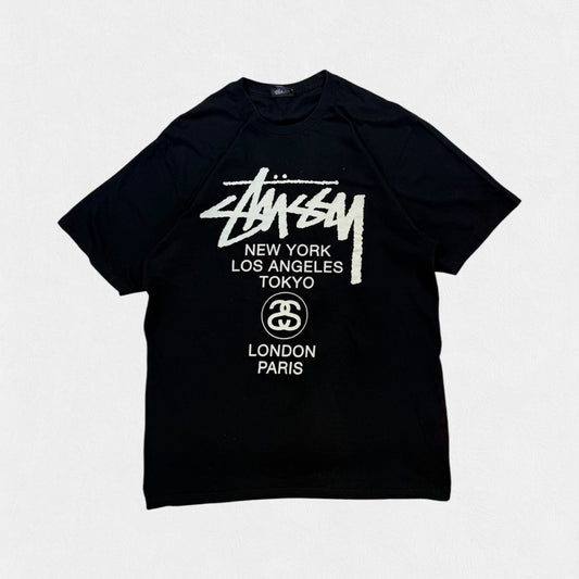 Stussy world tour graphic tee (L)