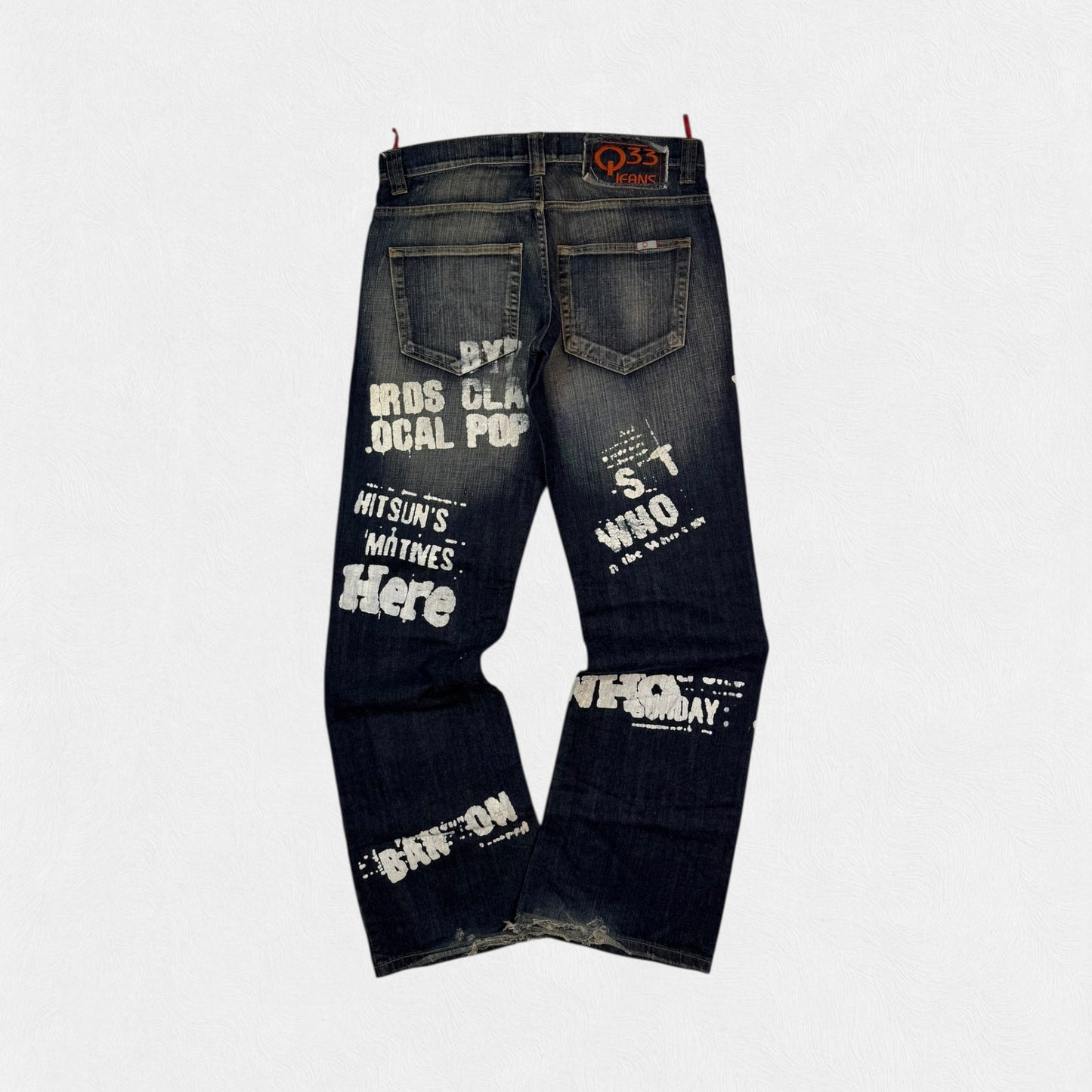 Vintage Y2K all over print hip hop jeans (W34)