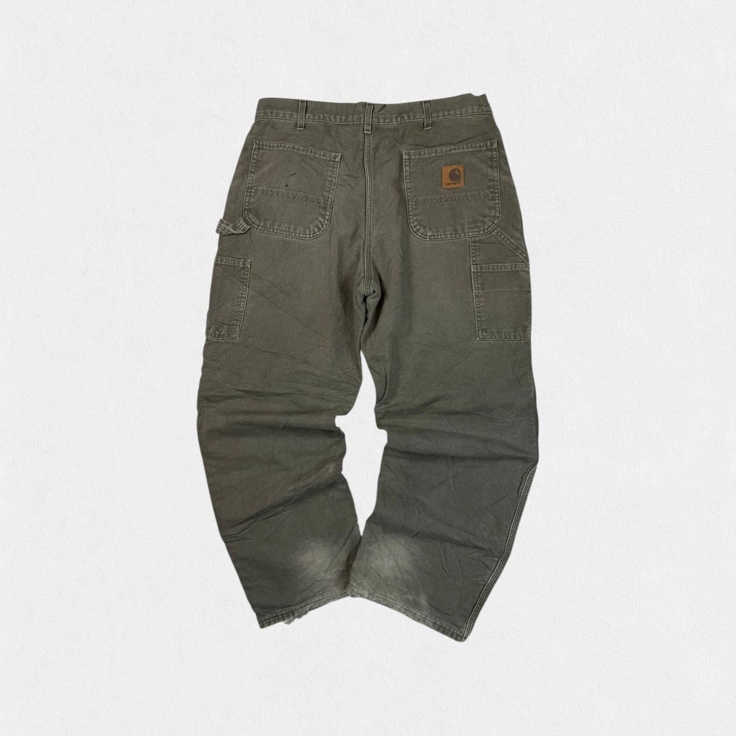 Vintage Carhartt fleece lined baggy carpenter pants (W36)