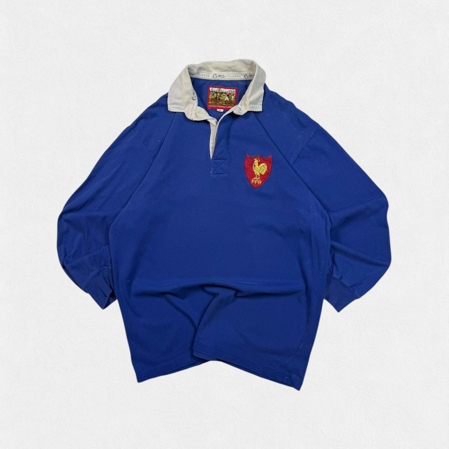 Vintage 90s France cotton traders rugby shirt (L)