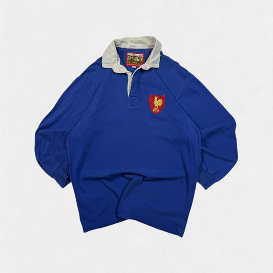 Vintage 90s France cotton traders rugby shirt (L)