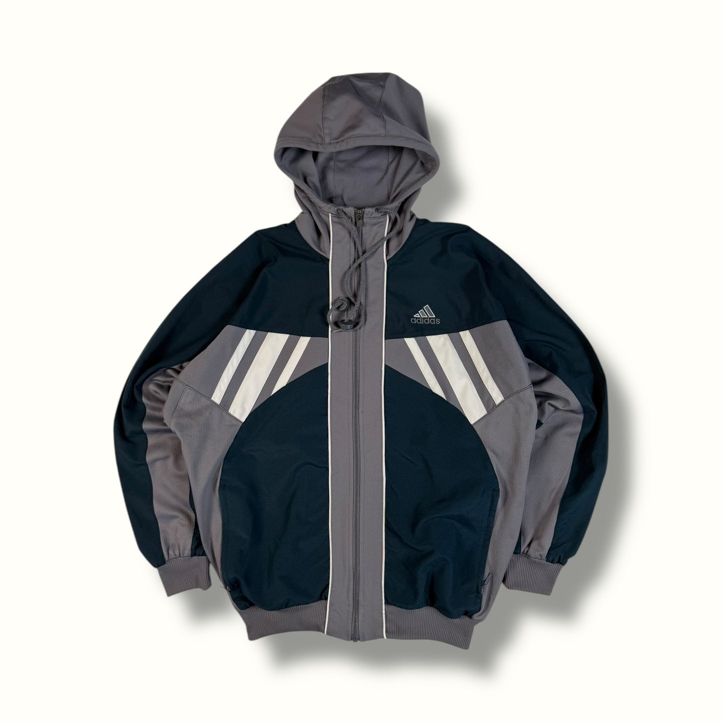 Vintage 90s Adidas hooded jacket (M)