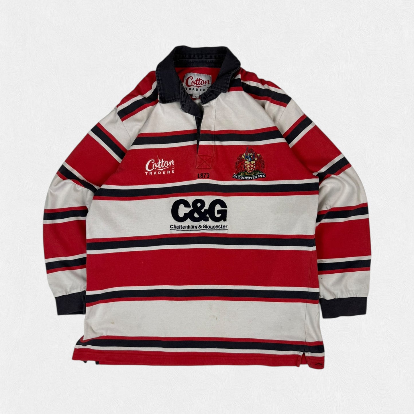 Vintage Gloucester 2003-05 Cotton Traders rugby union shirt (L)