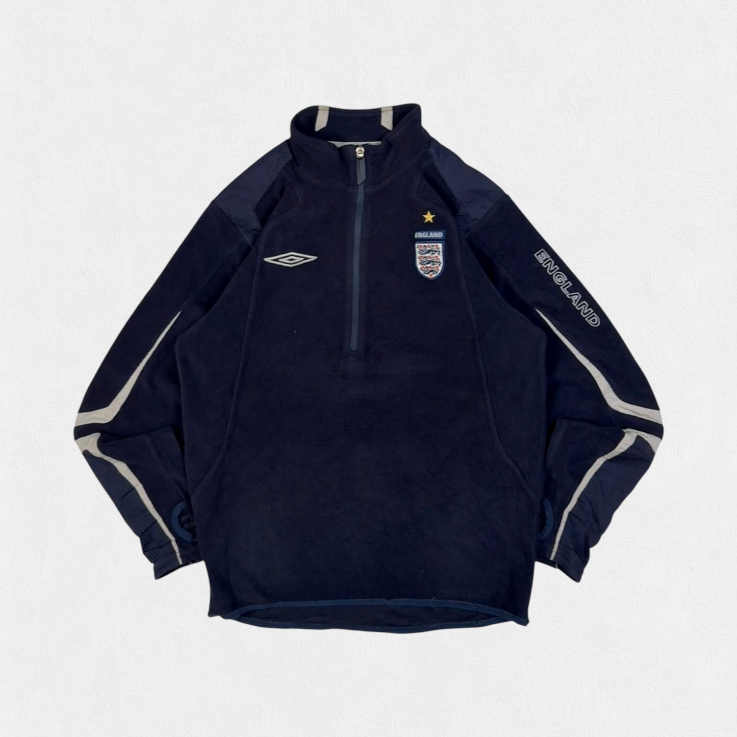 Vintage England 2004-05 Umbro football quarter zip fleece (S)