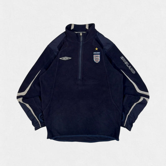 Vintage England 2004-05 Umbro football quarter zip fleece (S)