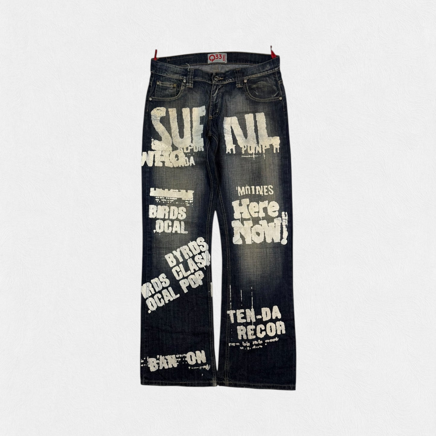 Vintage Y2K all over print hip hop jeans (W34)
