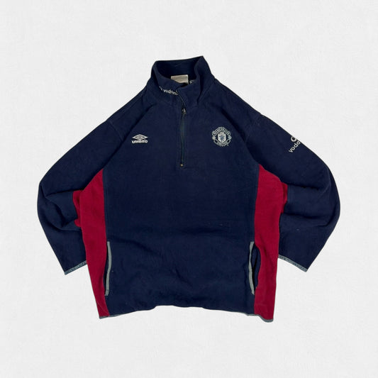 Vintage Manchester United 2000-02 Umbro quarter zip fleece (M)