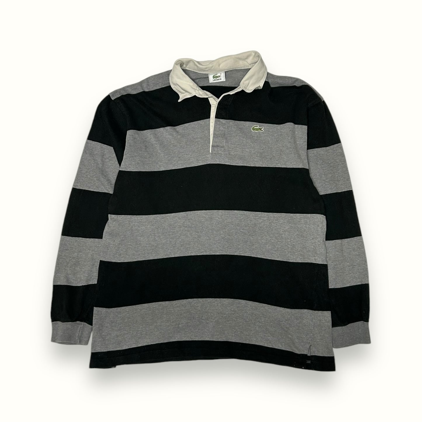 Lacoste striped rugby polo (L)