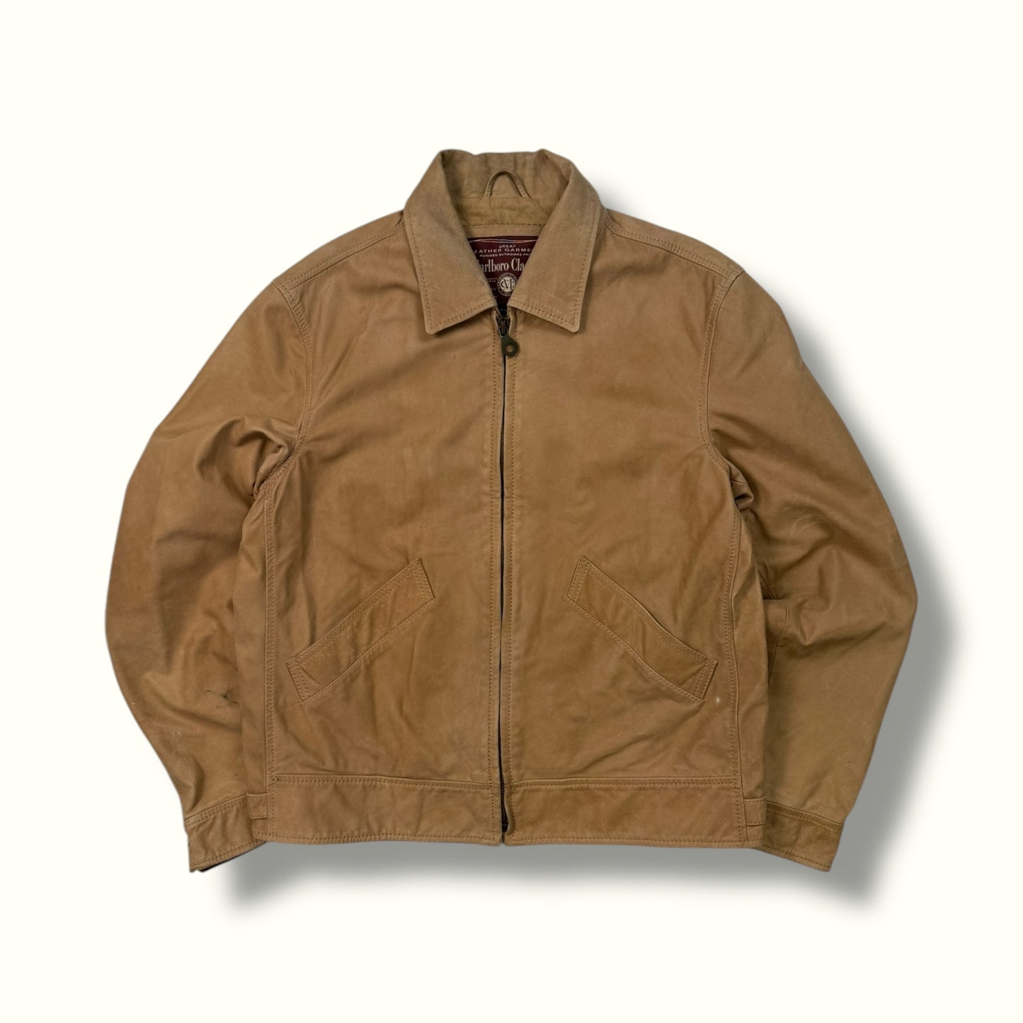 Vintage 90s Marlboro classics leather jacket (XL)