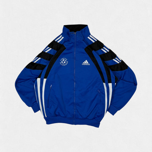 Vintage 90s Adidas football colour block track top (L)
