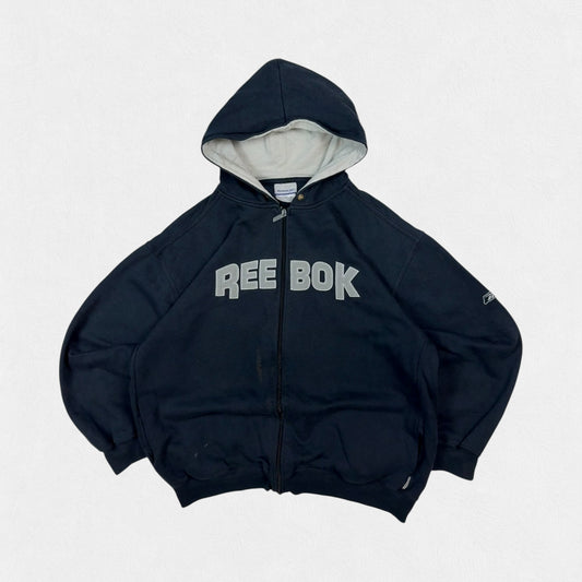 Vintage Reebok spell out full zip hoodie (M)