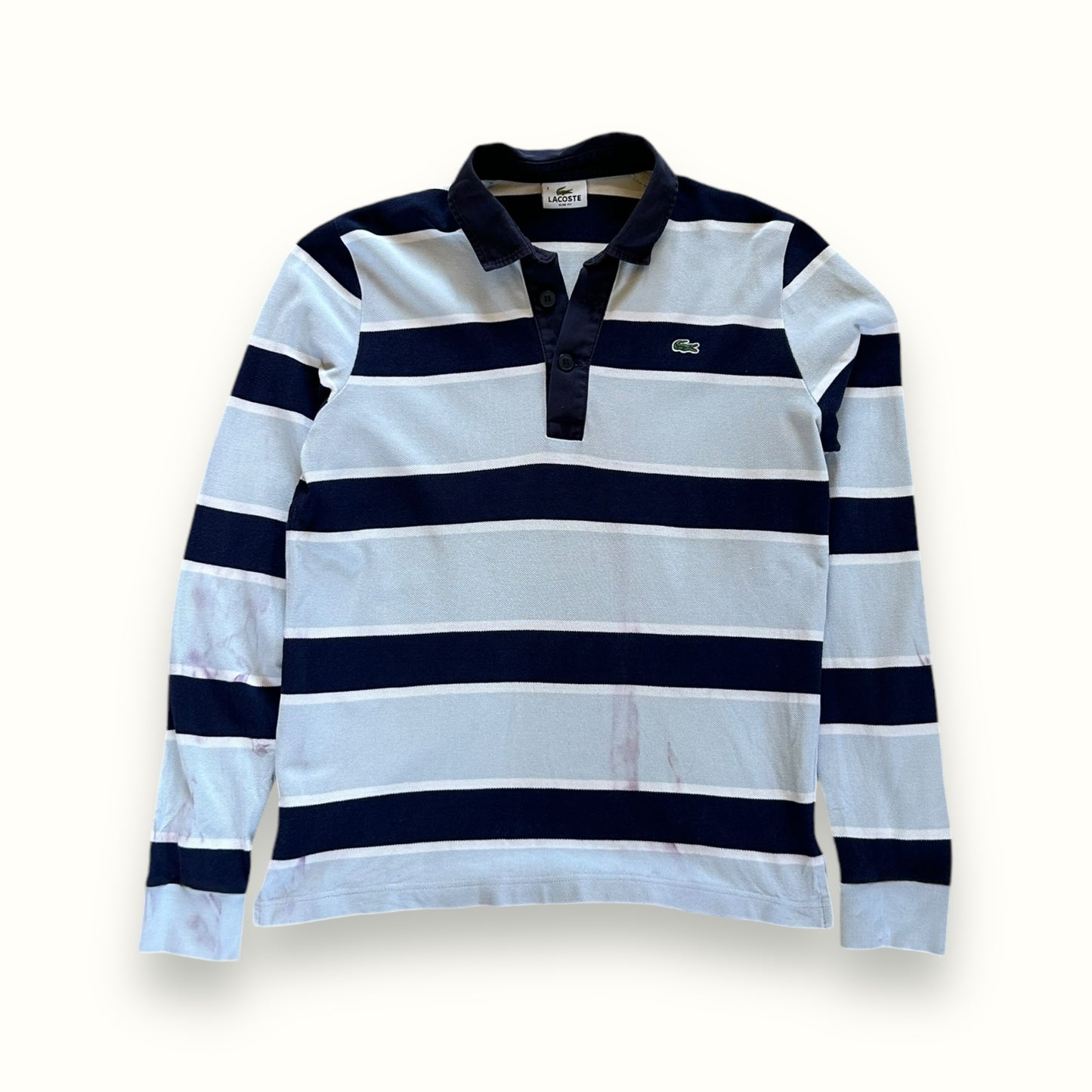 Lacoste striped rugby polo shirt (M)