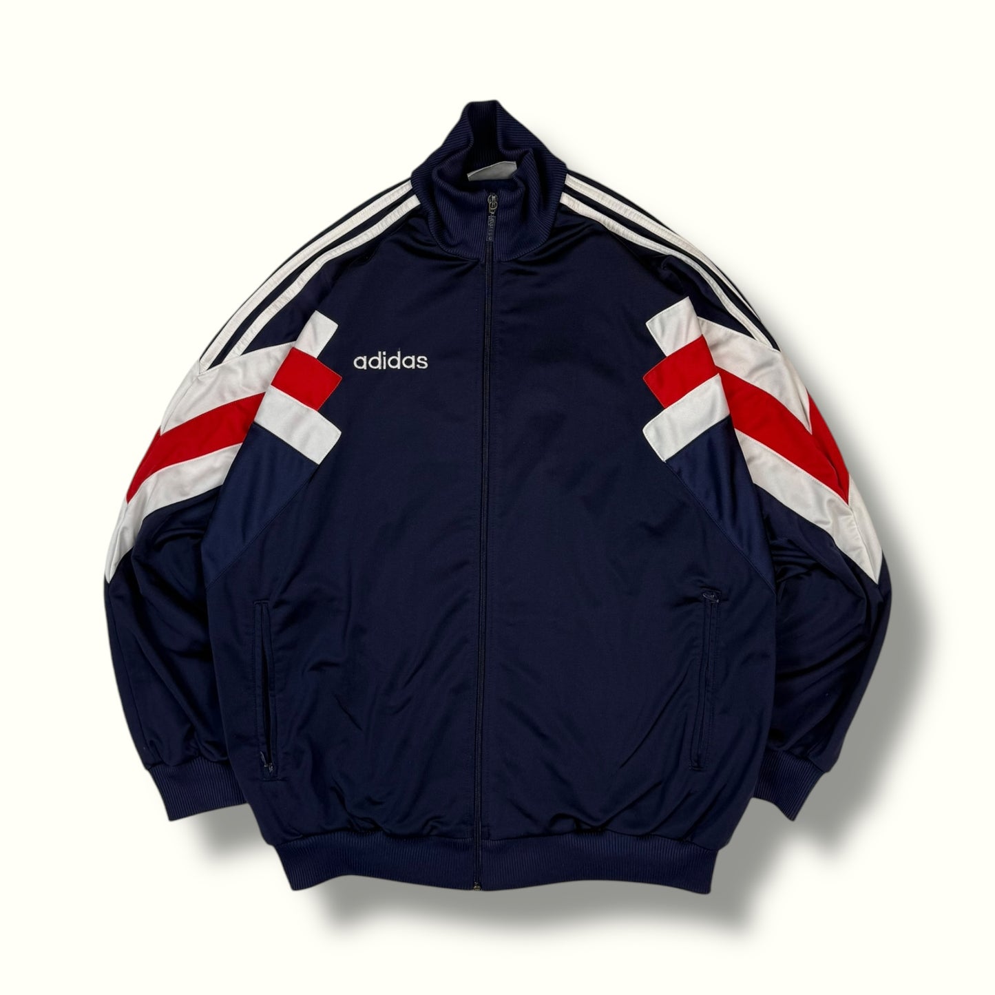 Vintage 90s Adidas colour block track jacket (L)