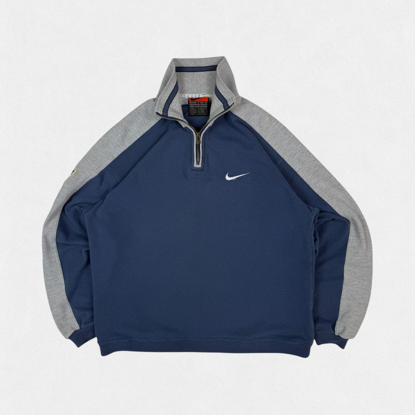 Vintage 90s Nike Italy football quarter zip sweatshirt (M)