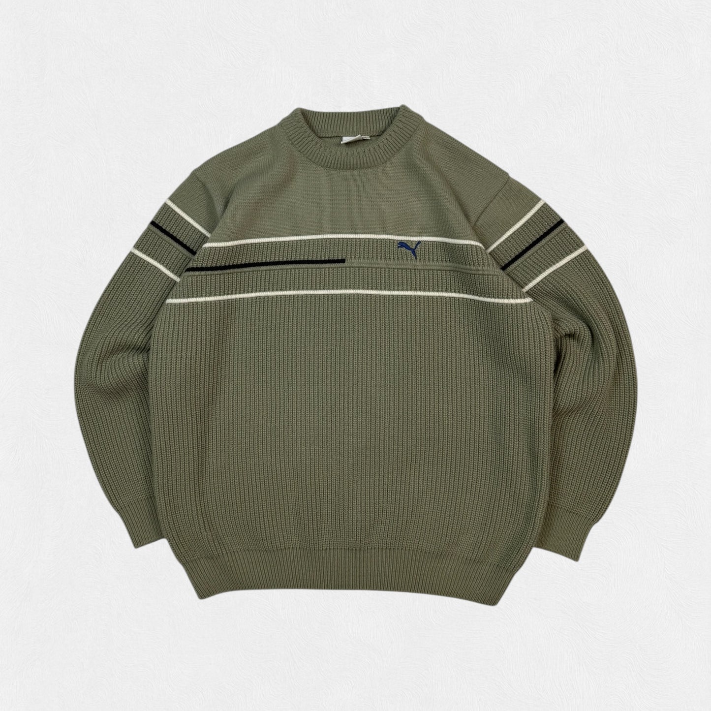 Vintage Puma fisherman knit sweater (L)