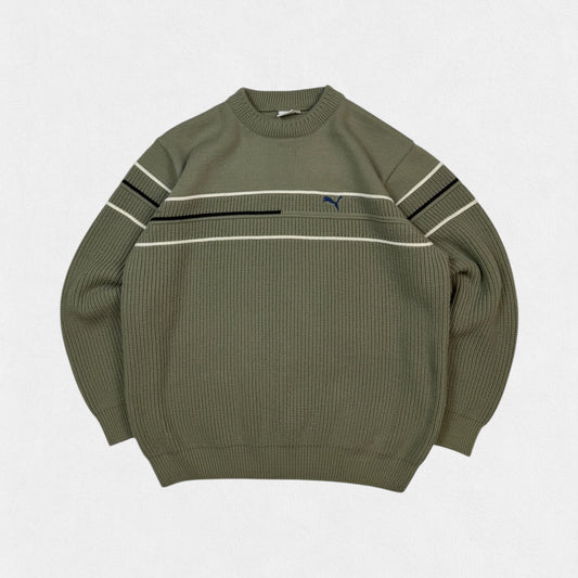 Vintage Puma fisherman knit sweater (L)