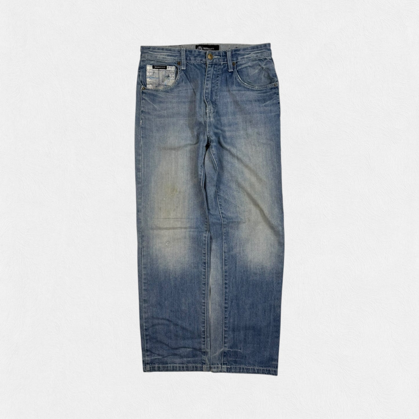 Vintage Y2K Skull logo denim jeans (W30)