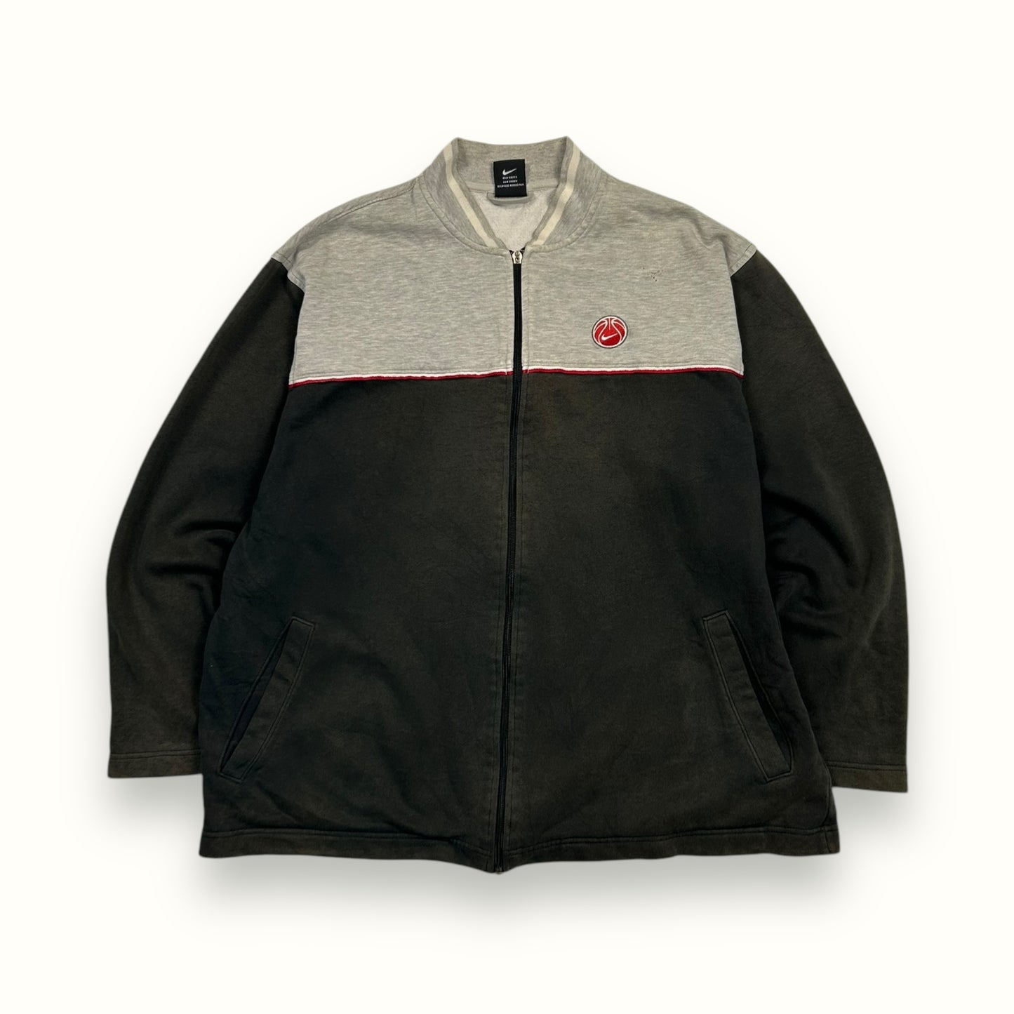 Vintage 90s Nike basketball full zip sweatshirt (XL)