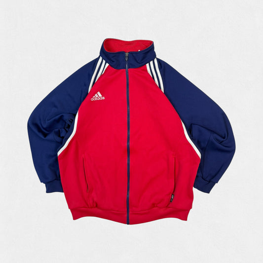 Vintage 90s adidas colour block track top (XL)