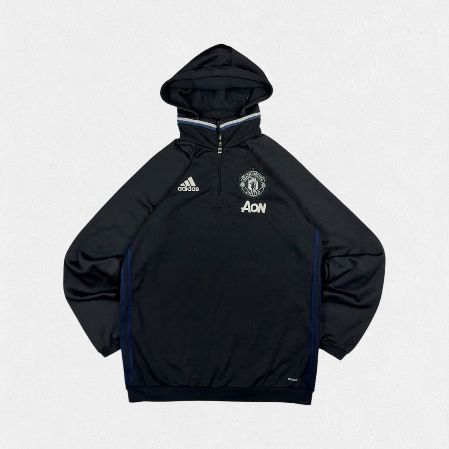 Manchester United 2016/17 hooded quarter zip training jacket (L)