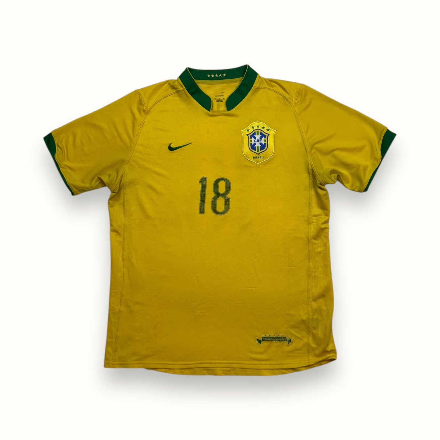 Brazil 2006/07 Nike Robinho home football shirt (L)