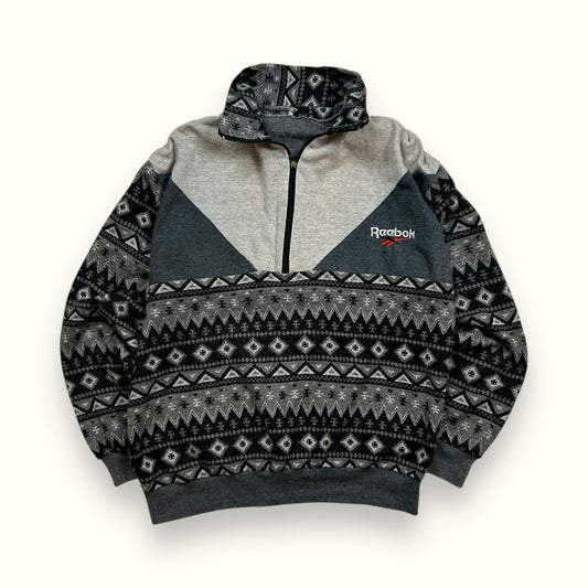 Reebok abstract quarter zip sweatshirt (M)