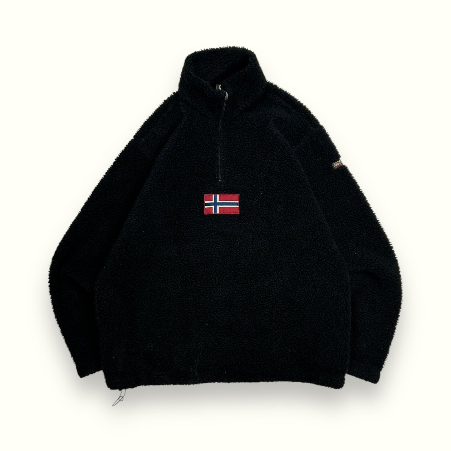 Vintage Napapijri deep pile quarter zip fleece (L)