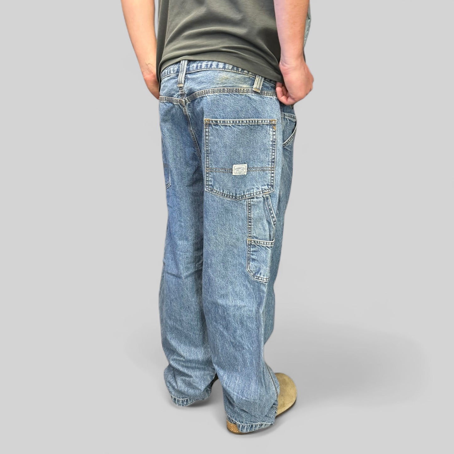 Vintage Lee dungarees baggy carpenter jeans (W36)