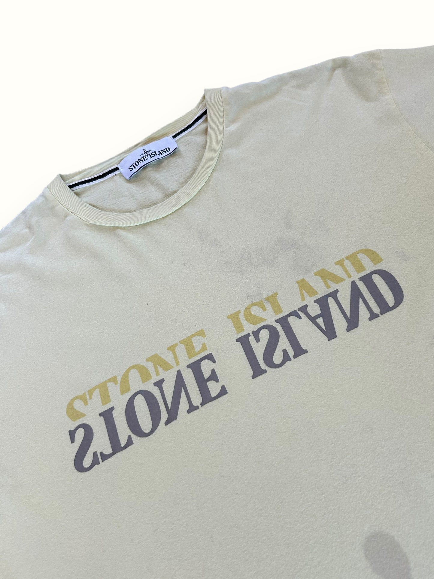 Stone Island reflective spell out tee (L)