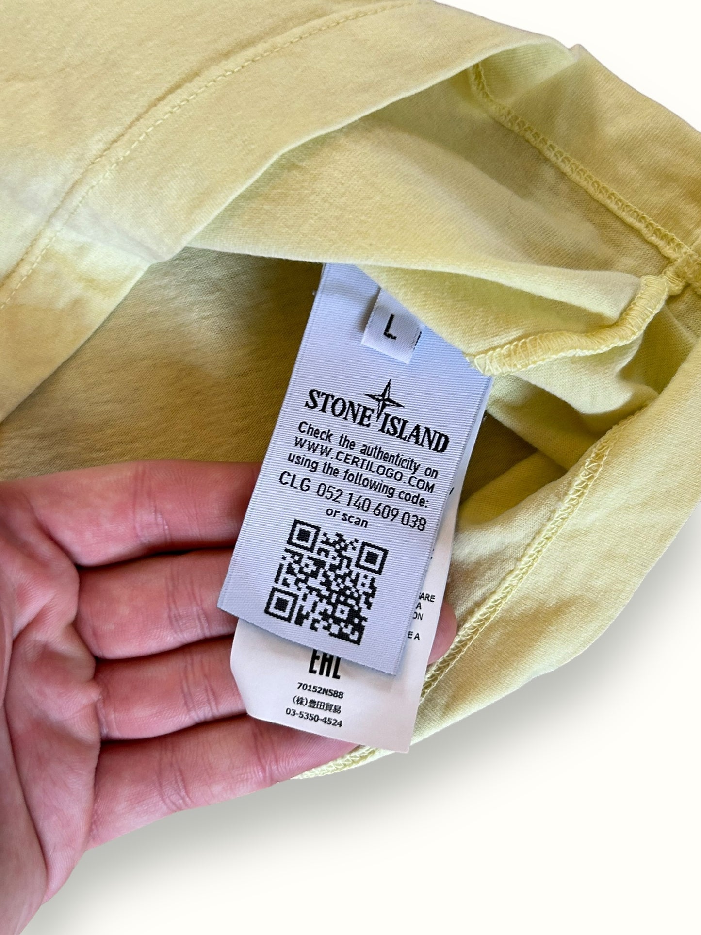 Stone Island reflective spell out tee (L)