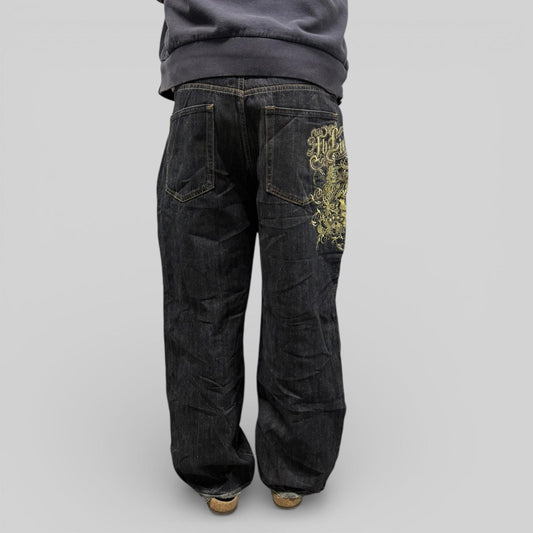 Vintage Y2K Fishbone baggy hip hop Jeans (W34)