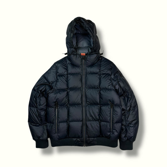 Vintage Nike athletic dept hooded puffer jacket (M)