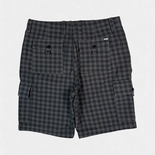 Quiksilver baggy checkered cargo shorts (W33)