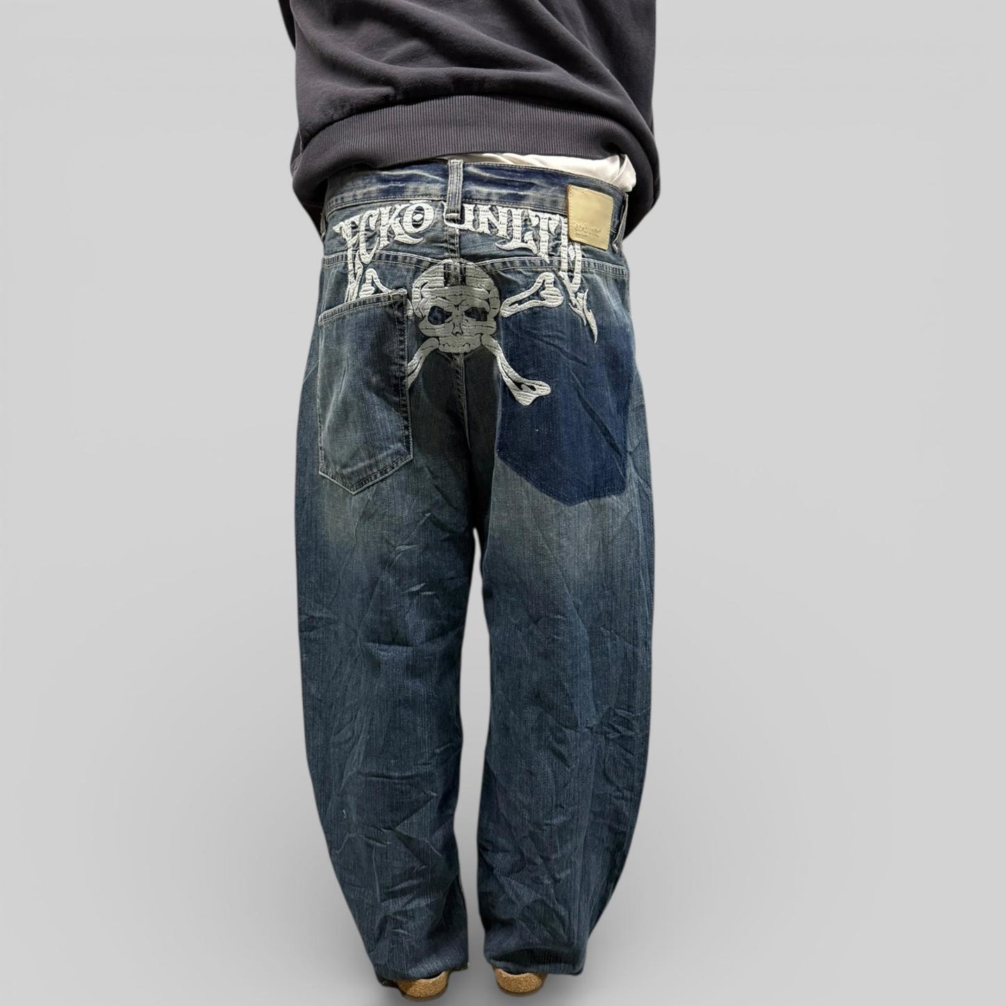 Vintage Ecko Unltd baggy skull hip hop Jeans (W33)