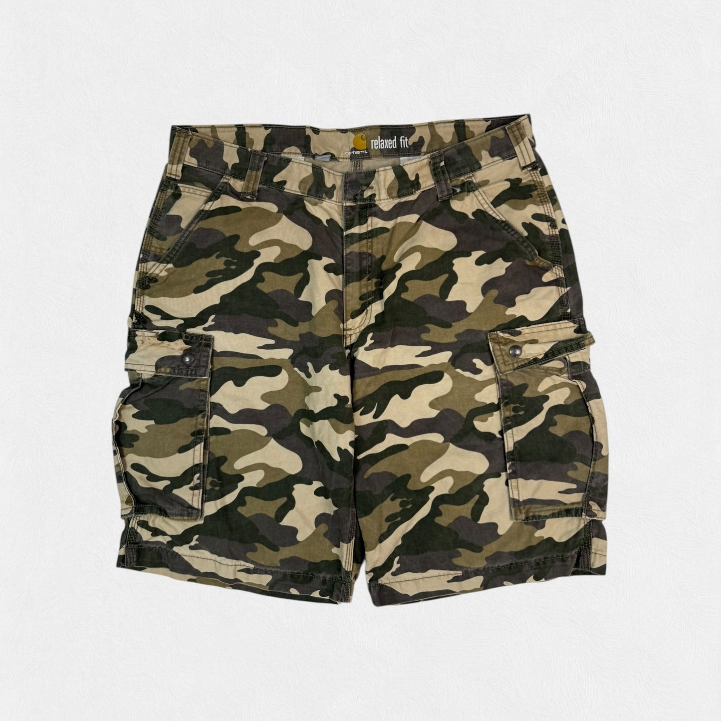 Carhartt WIP camouflage baggy cargo shorts (W38)