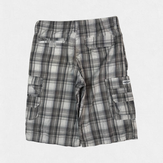 Vintage Lee dungarees baggy checkered cargo shorts (W30)