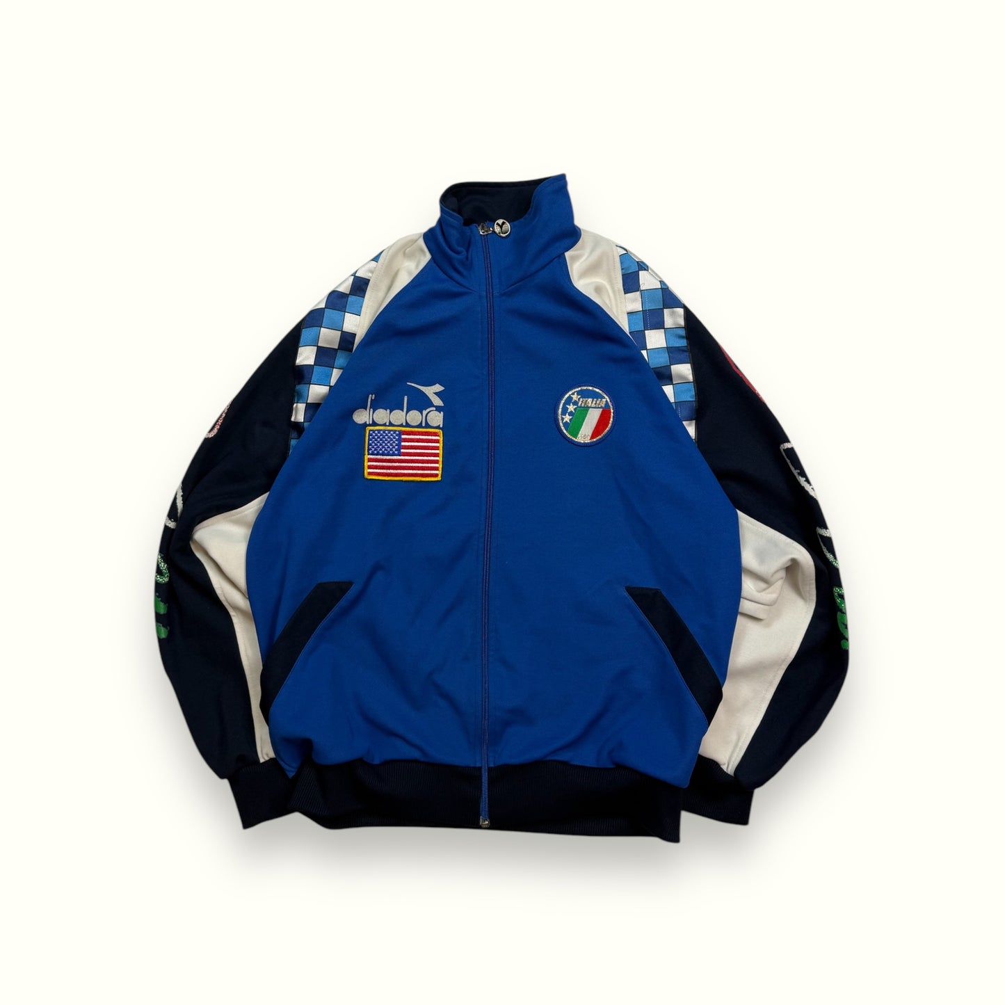 Vintage Italy 1990-92 Diadora football track jacket (L)