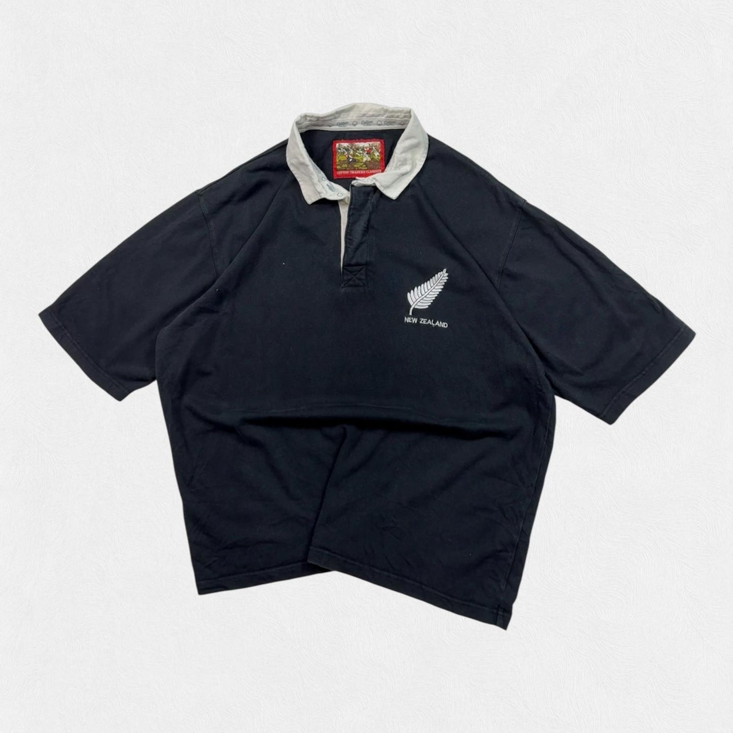 Vintage 90s New Zealand Cotton Traders rugby shirt (XL)