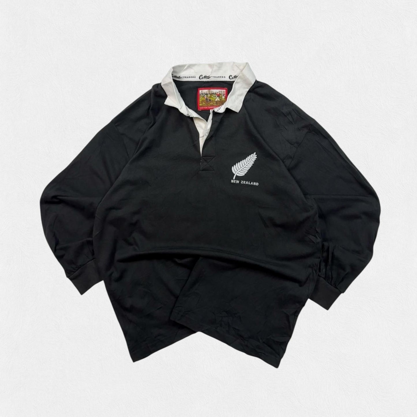 Vintage 90s New Zealand Cotton Traders rugby shirt (XL)