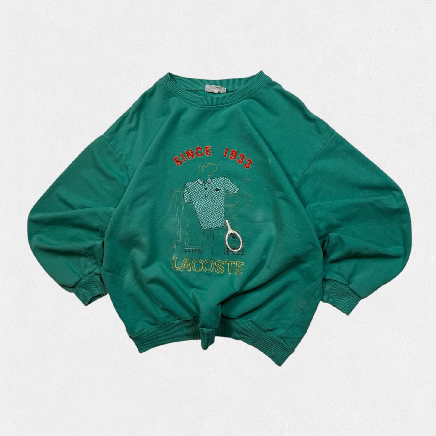 Vintage 80s Lacoste tennis sweatshirt (XXL)