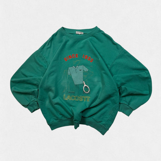 Vintage 80s Lacoste tennis sweatshirt (XXL)