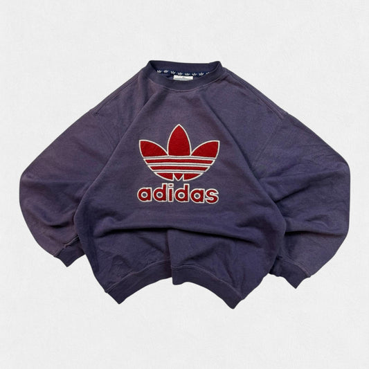 Vintage 90s adidas originals centre logo sweatshirt (M)