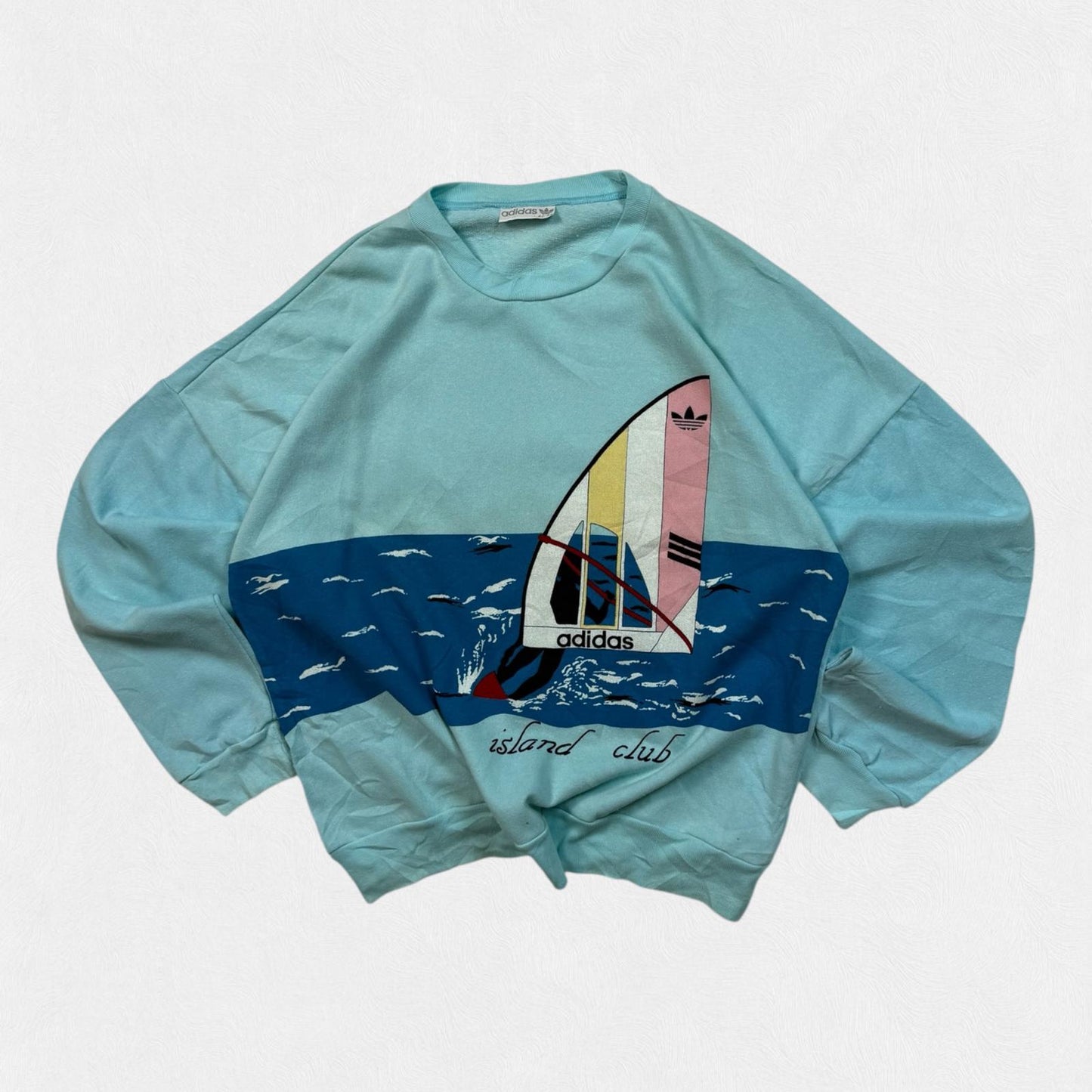 Vintage 80s adidas originals island club sweatshirt (L)