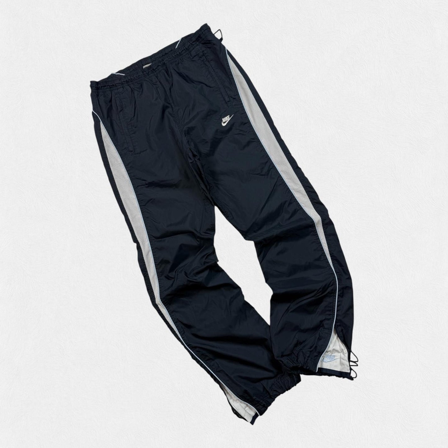 Vintage Nike side stripe baggy track pants (S)