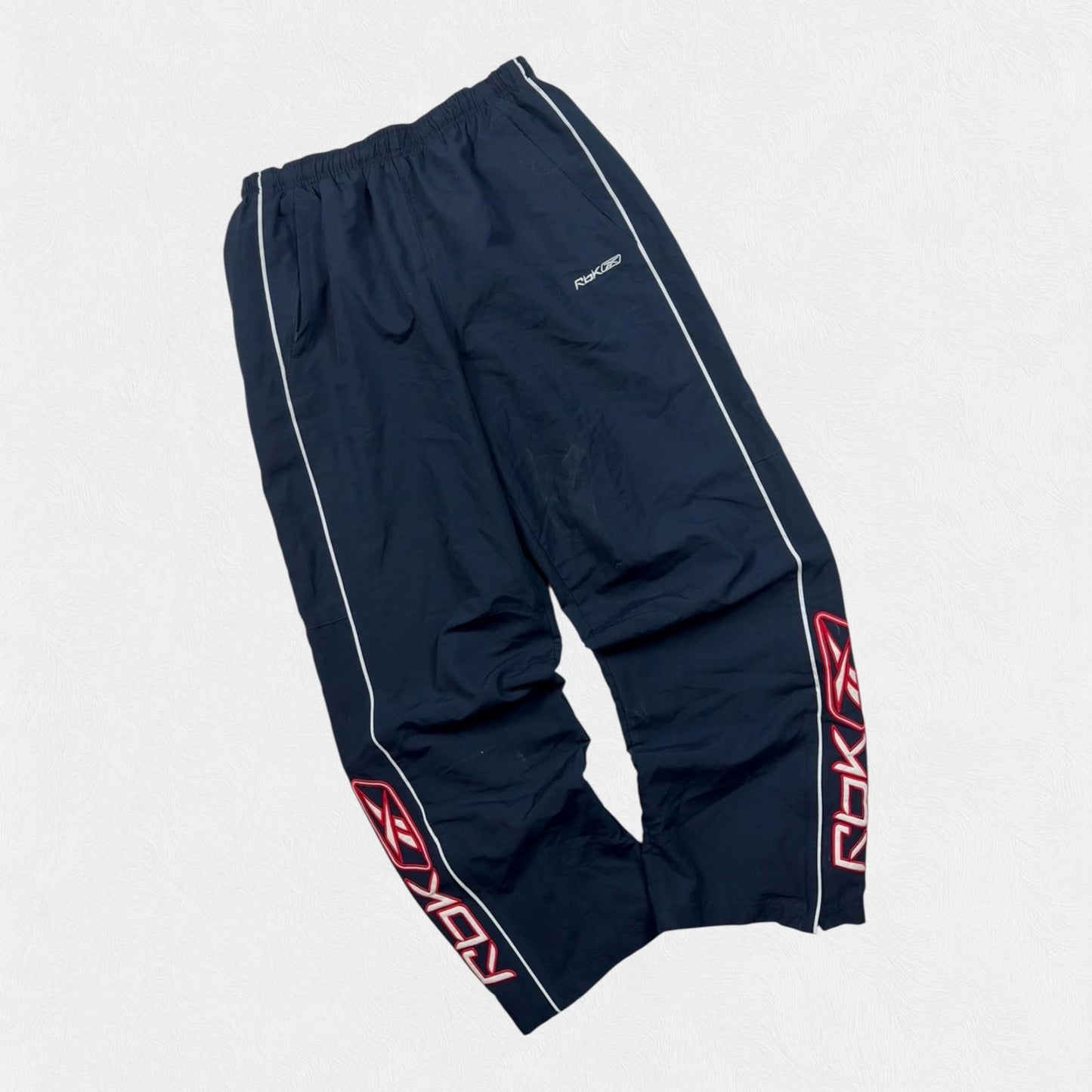 Vintage Reebok spell out baggy track pants (M)